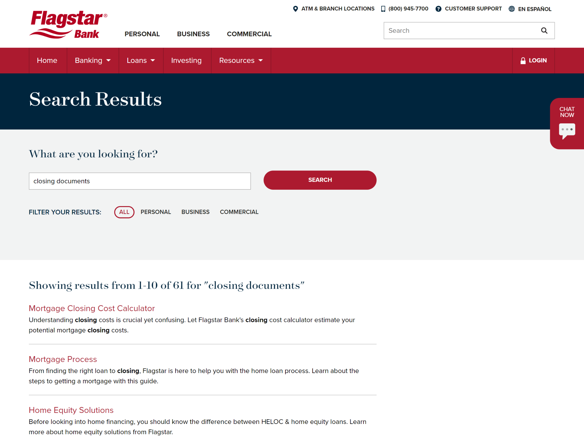 Flagstar Search screenshot