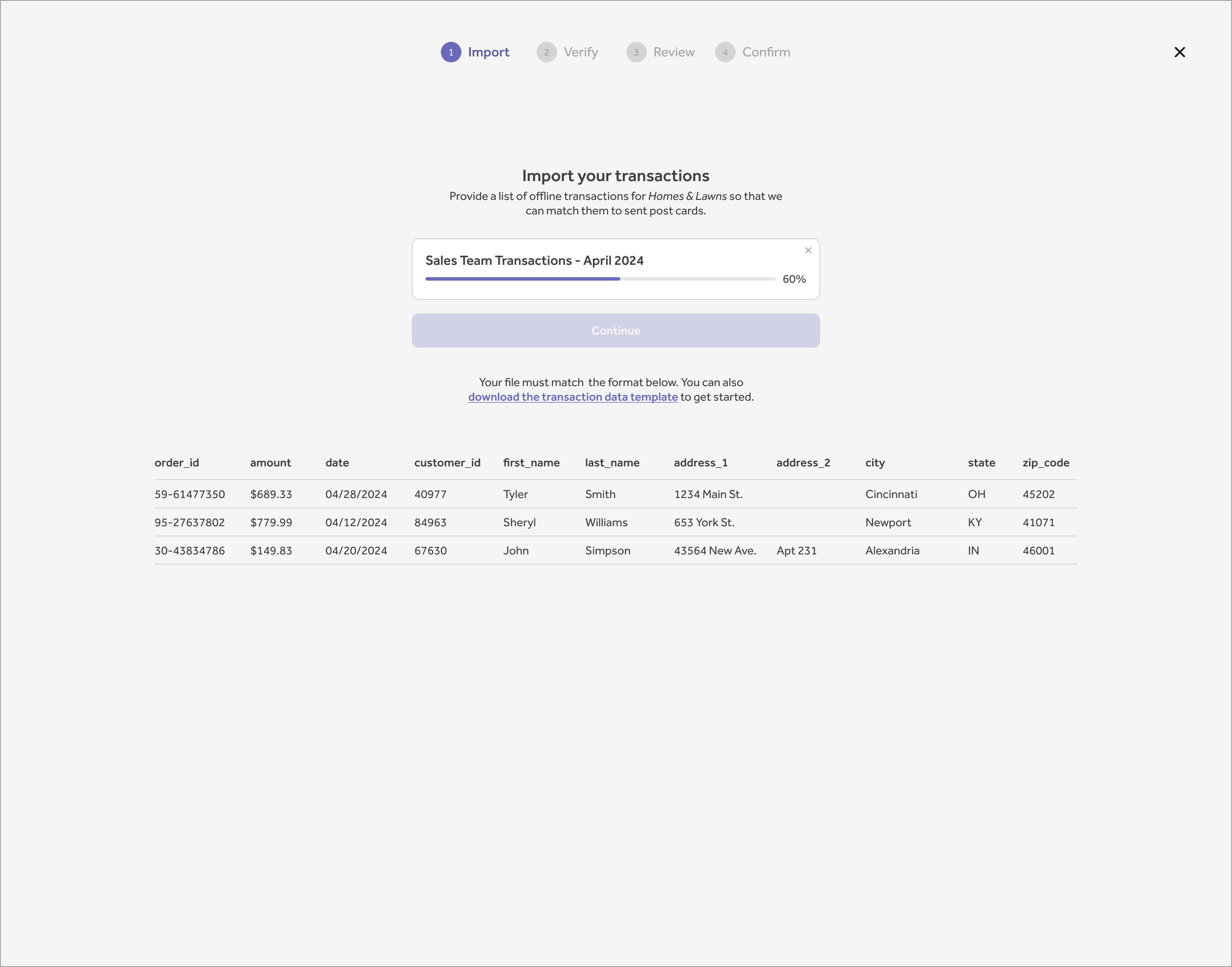 CSV Import