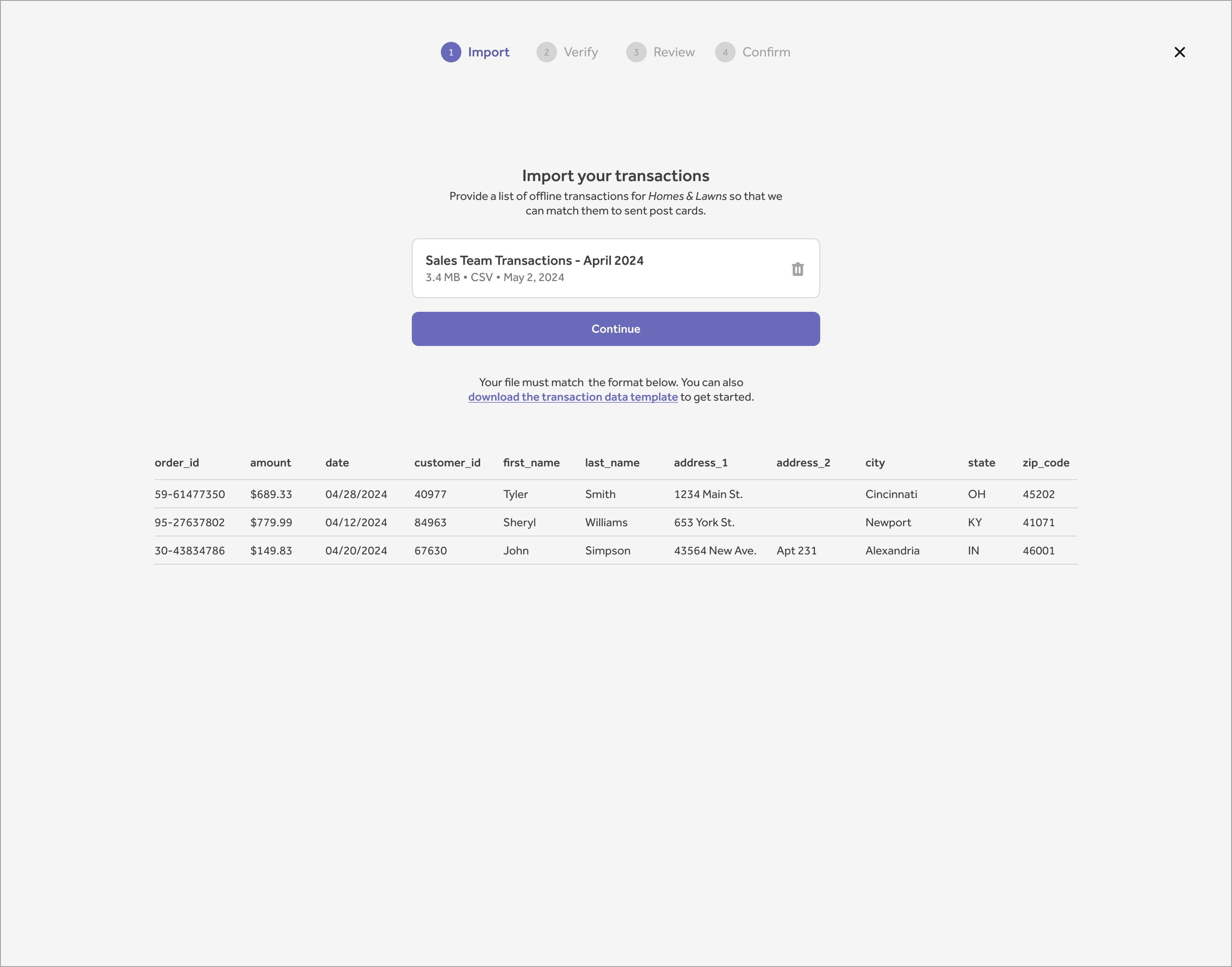 CSV Import